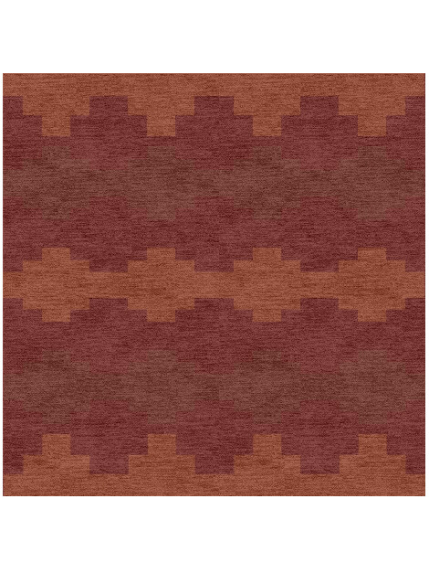 Linon Geometric Square Hand Knotted Tibetan Wool Custom Rug by Rug Artisan