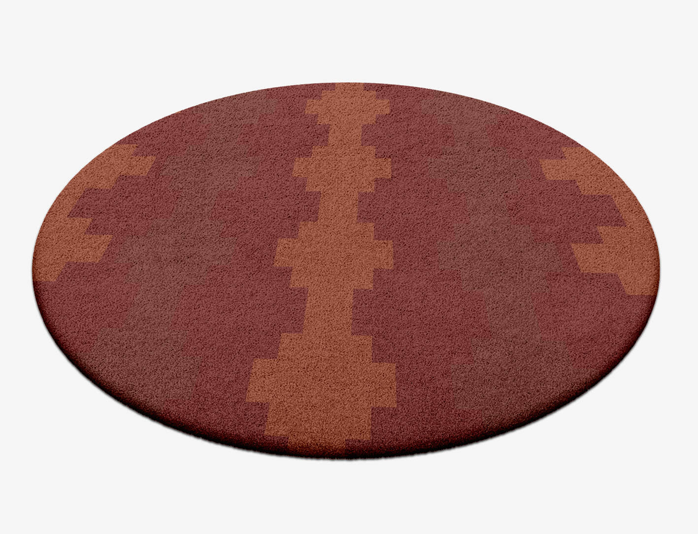 Linon Geometric Round Hand Tufted Pure Wool Custom Rug by Rug Artisan