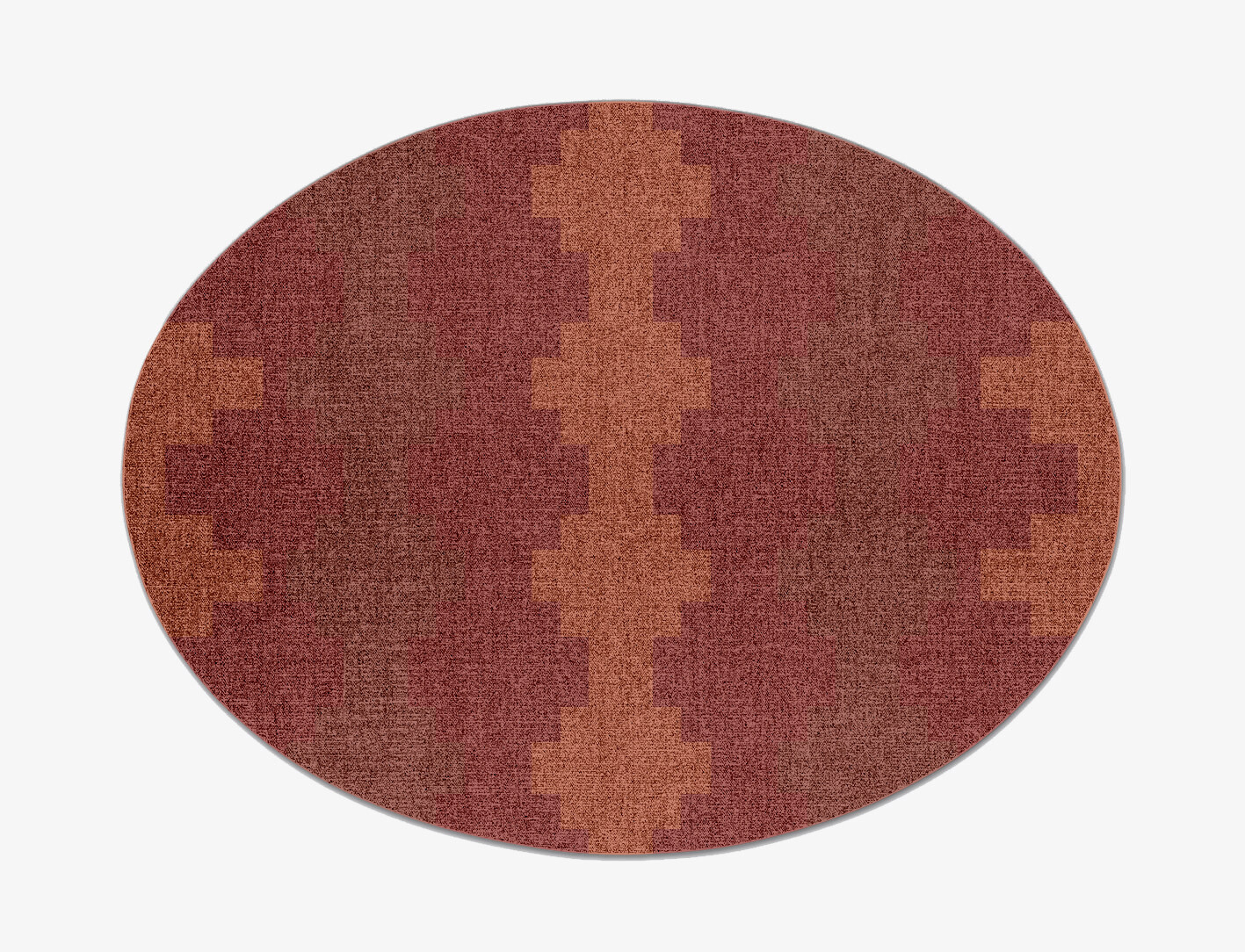 Linon Geometric Oval Outdoor Recycled Yarn Custom Rug by Rug Artisan