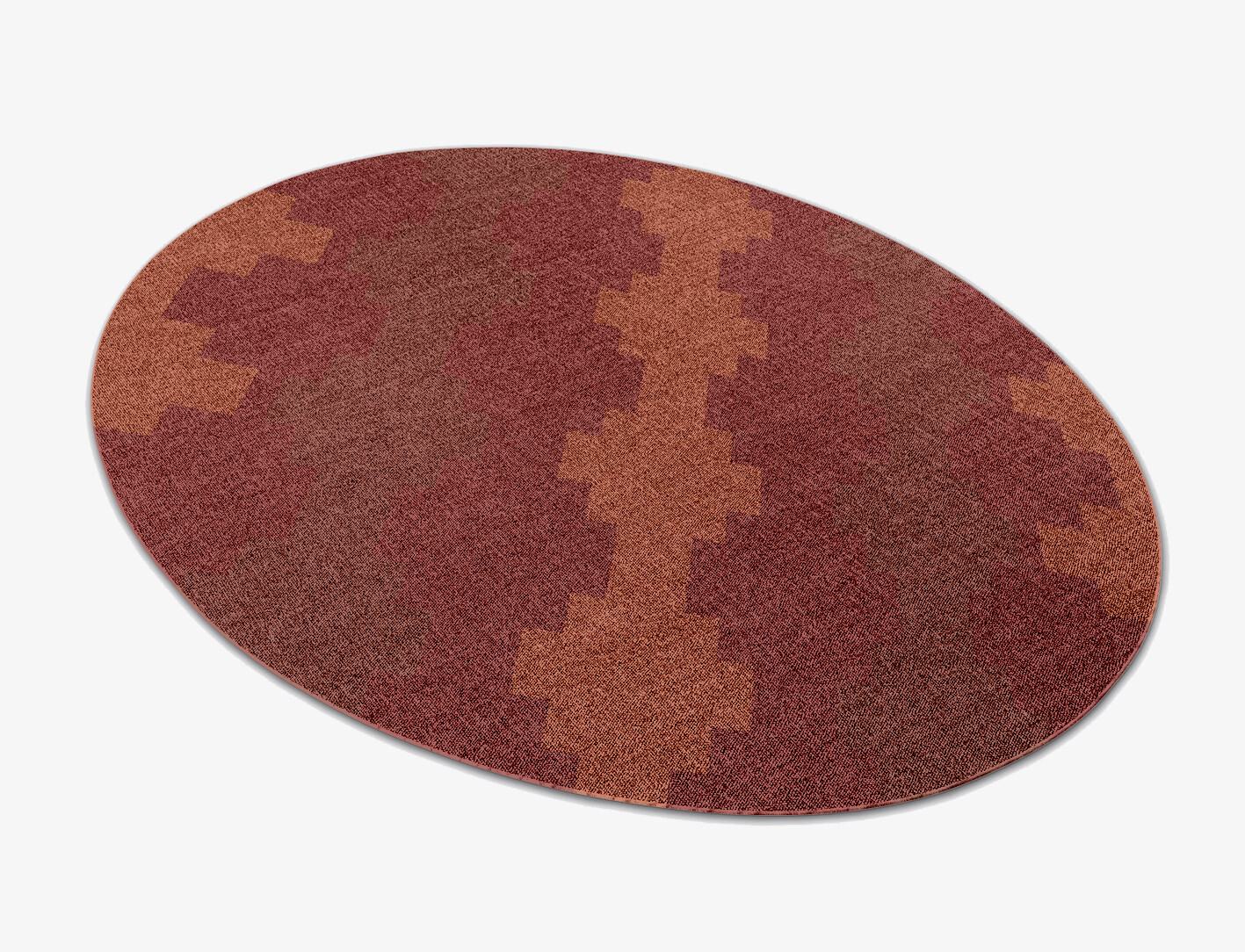 Linon Geometric Oval Outdoor Recycled Yarn Custom Rug by Rug Artisan