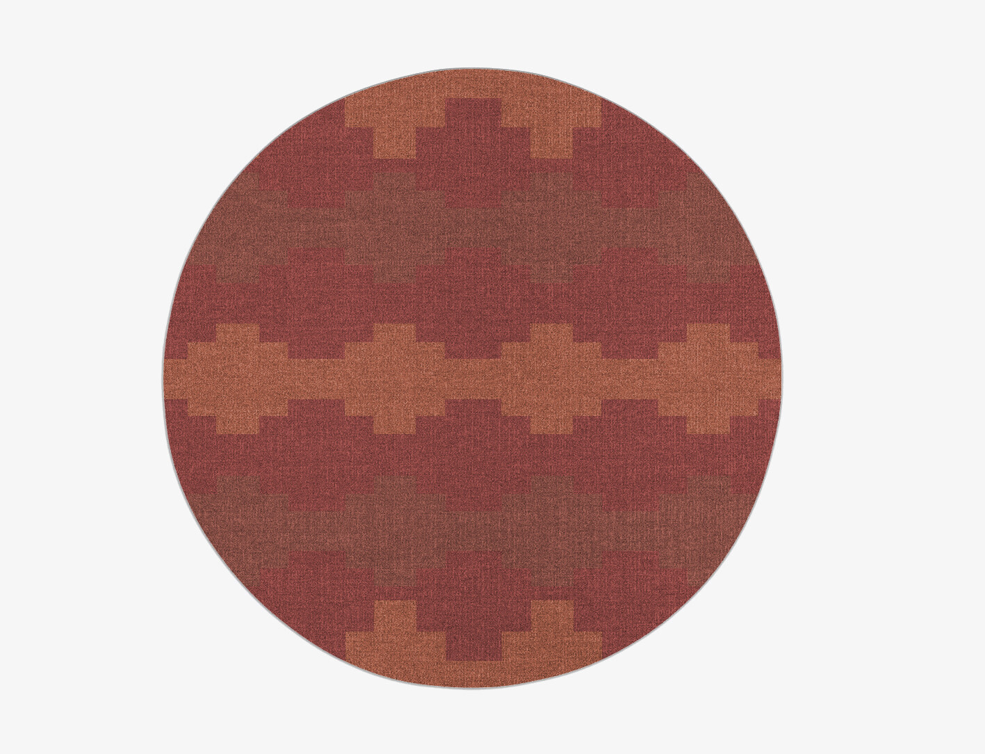 Linon Geometric Round Outdoor Recycled Yarn Custom Rug by Rug Artisan