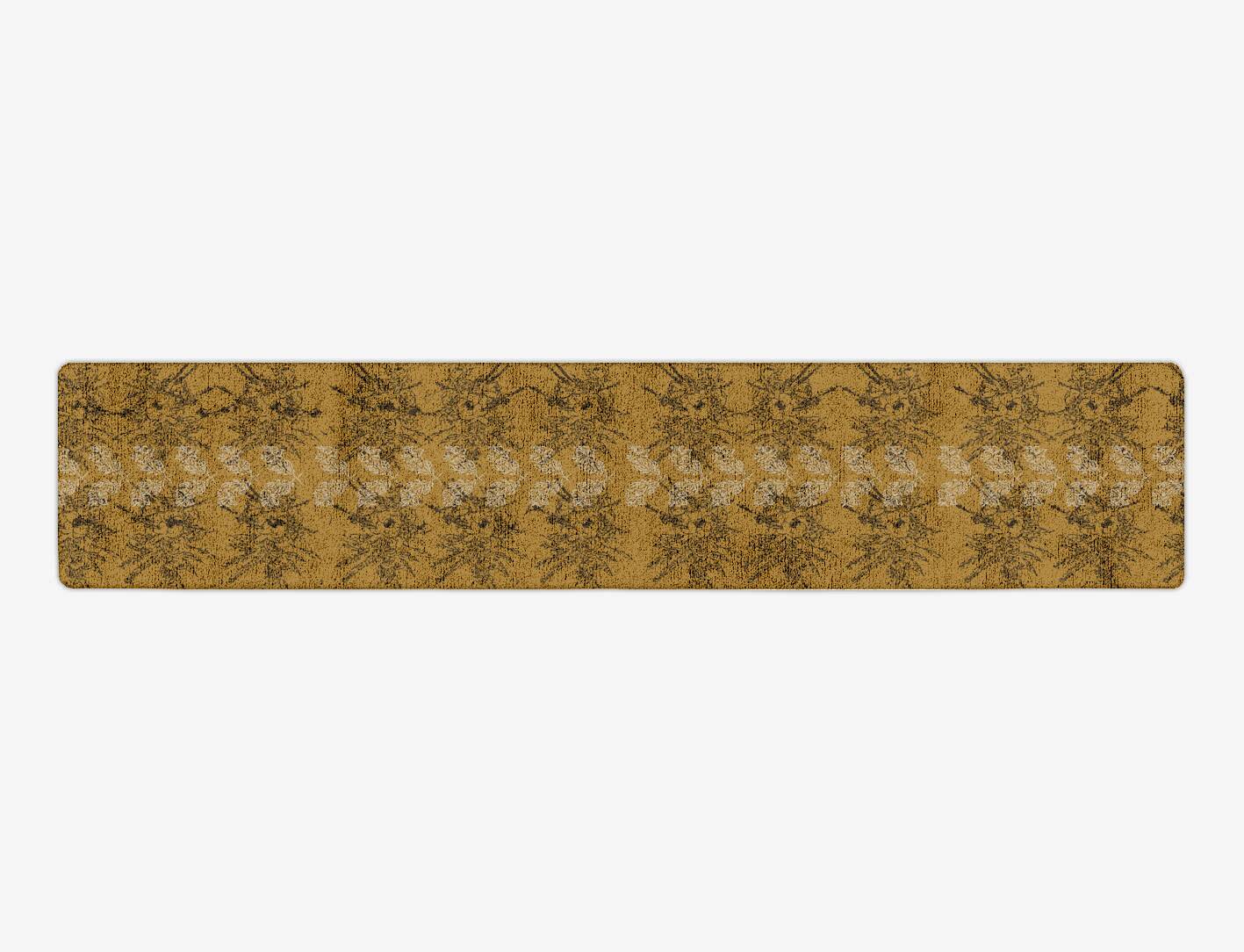 Litho Floral Runner Hand Tufted Bamboo Silk Custom Rug by Rug Artisan
