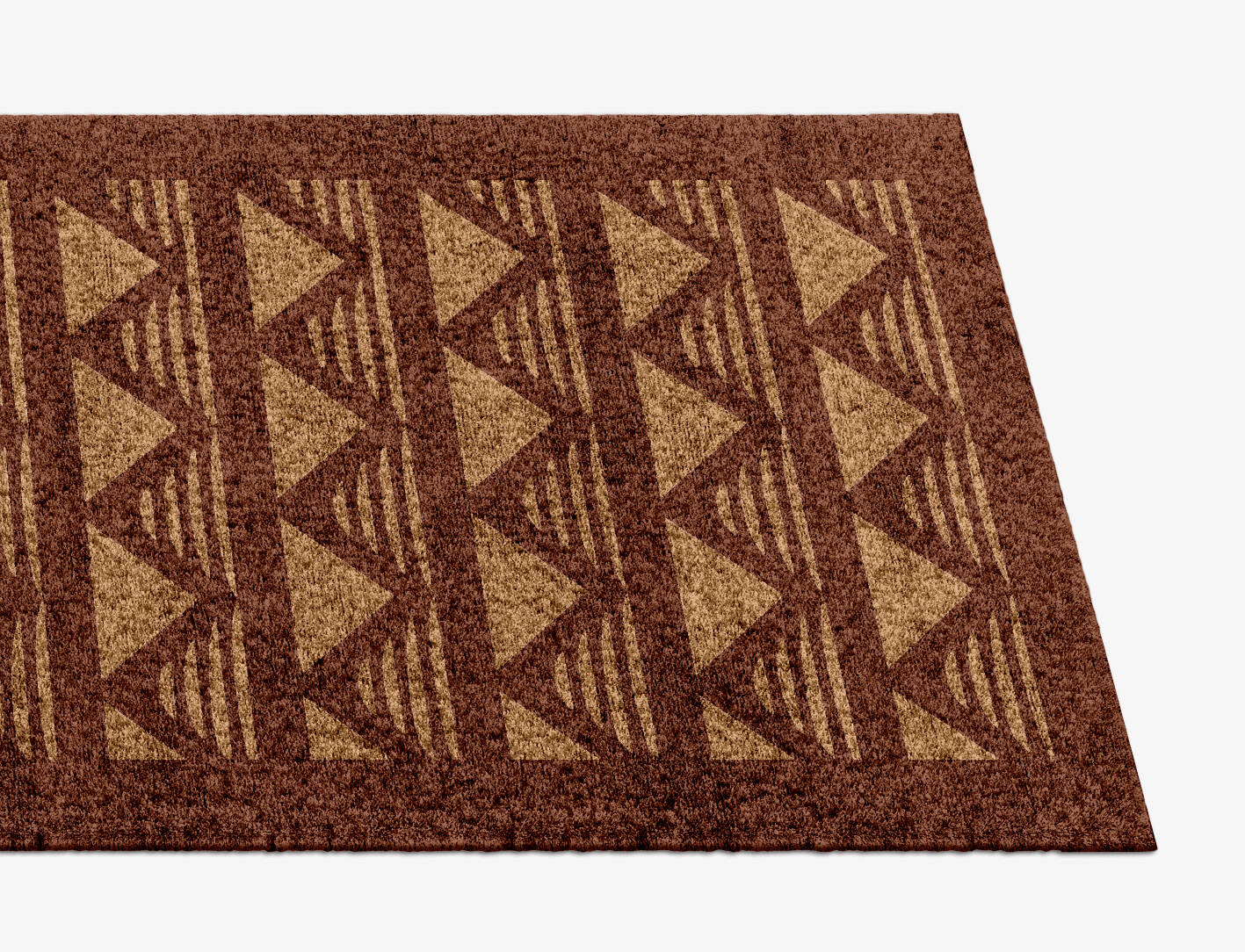 Locus Geometric Runner Hand Knotted Bamboo Silk Custom Rug by Rug Artisan