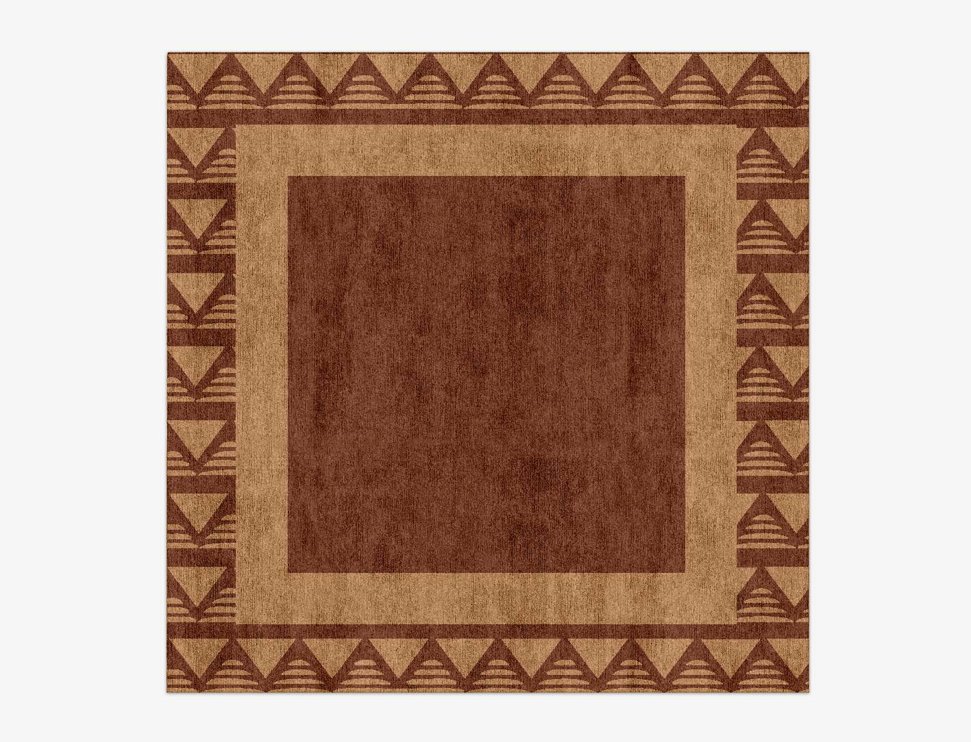 Locus Geometric Square Hand Knotted Bamboo Silk Custom Rug by Rug Artisan