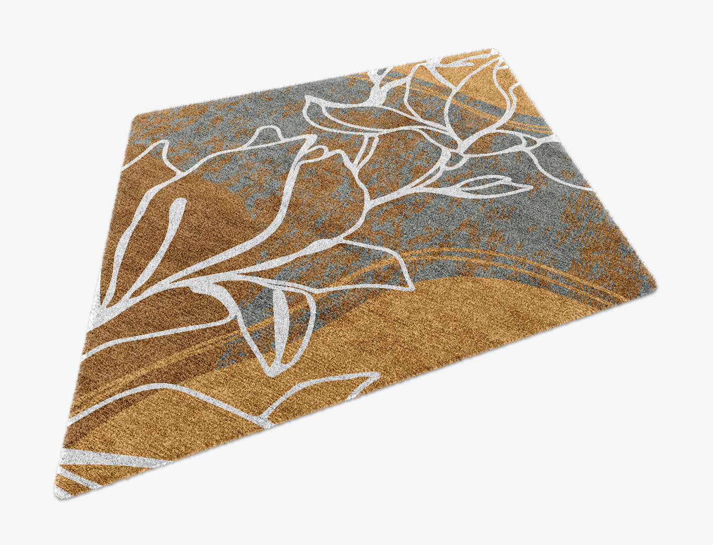 Longiflorum Field of Flowers Diamond Hand Knotted Bamboo Silk Custom Rug by Rug Artisan