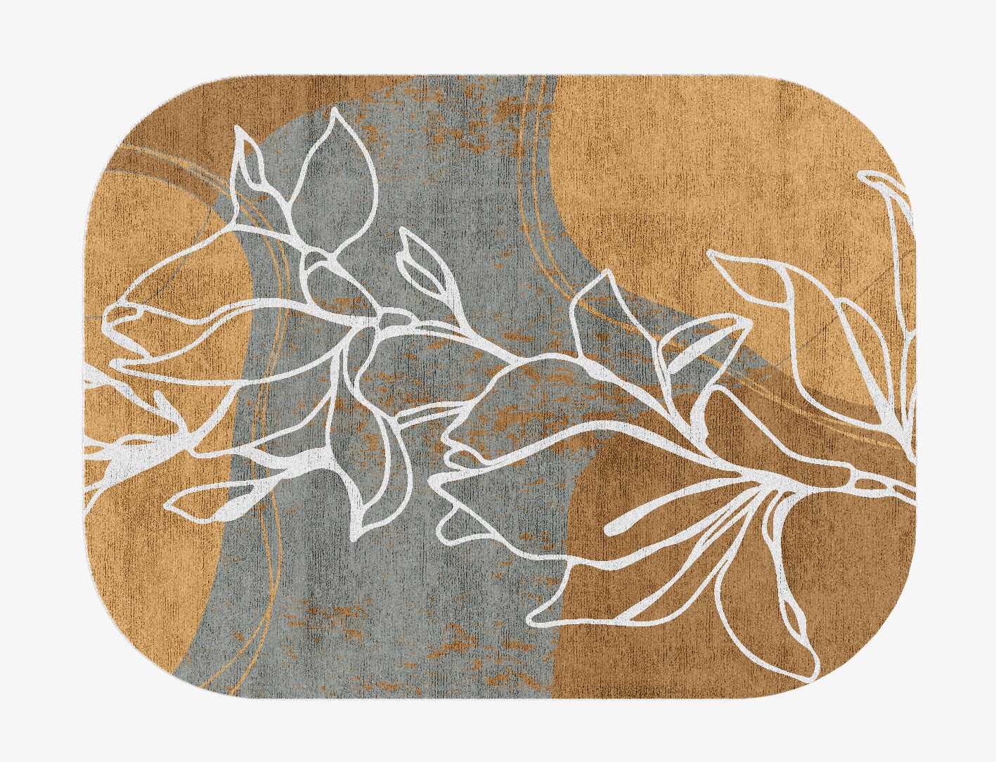 Longiflorum Field of Flowers Oblong Hand Knotted Bamboo Silk Custom Rug by Rug Artisan