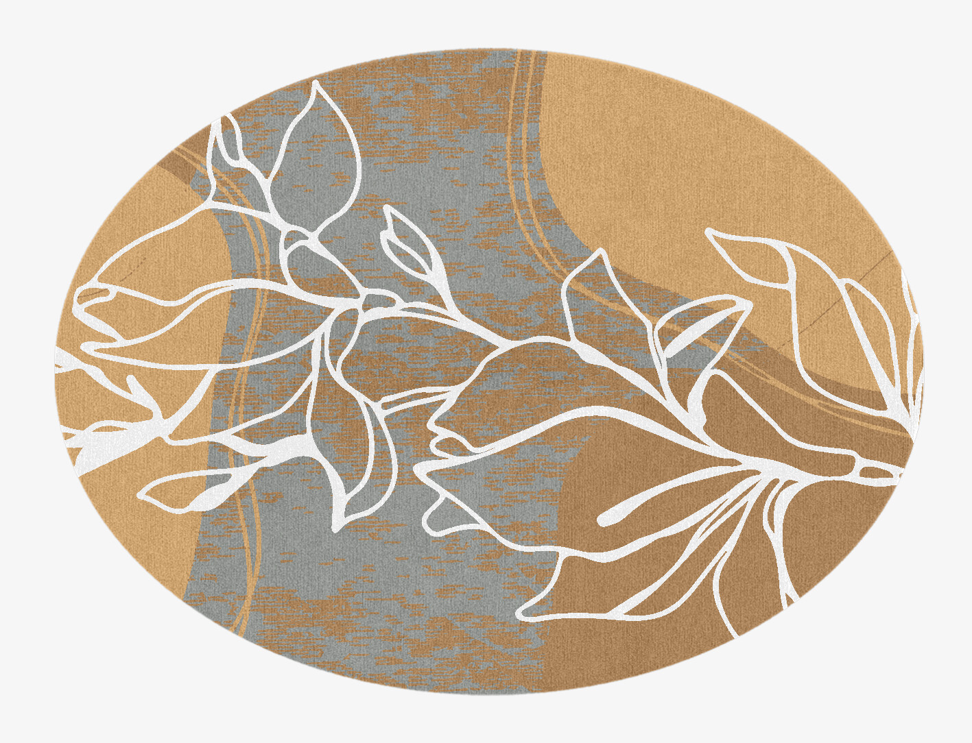 Longiflorum Field of Flowers Oval Hand Knotted Tibetan Wool Custom Rug by Rug Artisan