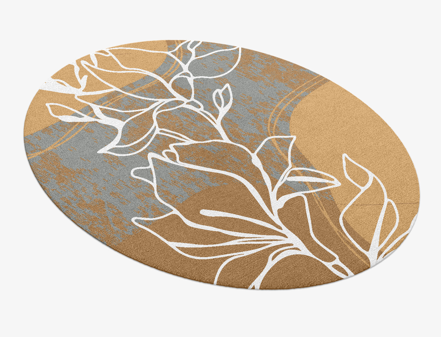 Longiflorum Field of Flowers Oval Hand Knotted Tibetan Wool Custom Rug by Rug Artisan