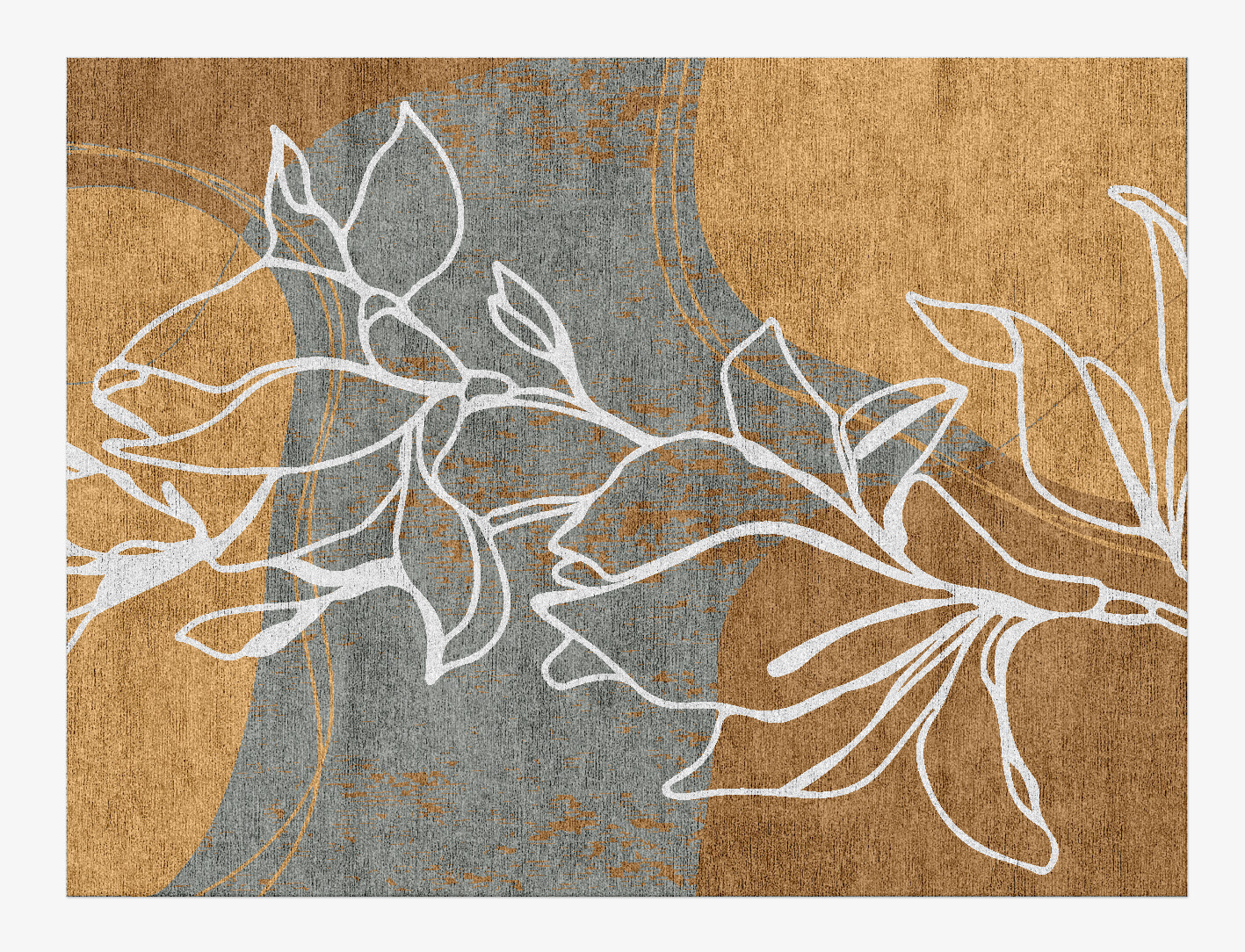 Longiflorum Field of Flowers Rectangle Hand Knotted Bamboo Silk Custom Rug by Rug Artisan