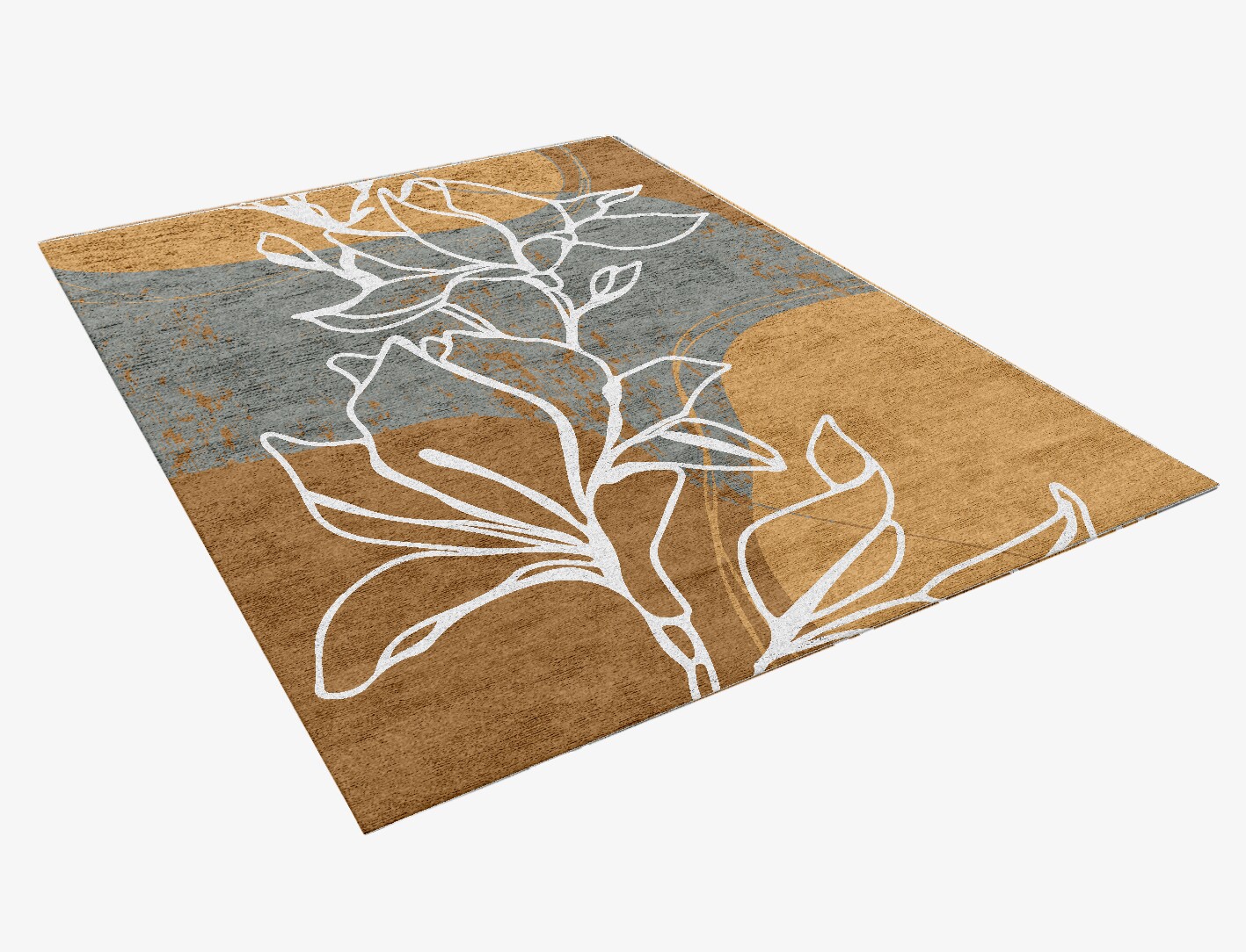 Longiflorum Field of Flowers Rectangle Hand Knotted Bamboo Silk Custom Rug by Rug Artisan