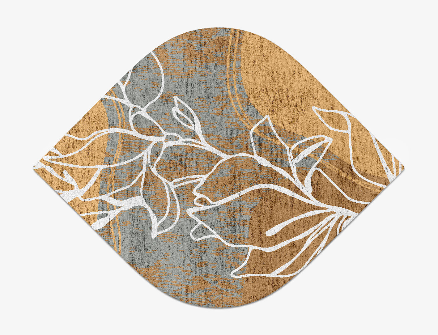 Longiflorum Field of Flowers Ogee Hand Tufted Bamboo Silk Custom Rug by Rug Artisan