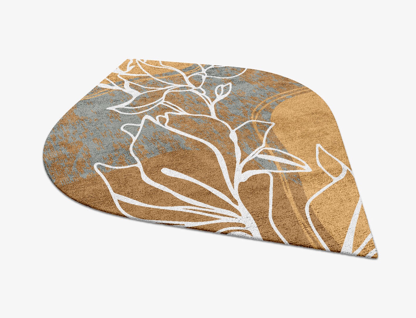 Longiflorum Field of Flowers Ogee Hand Tufted Bamboo Silk Custom Rug by Rug Artisan