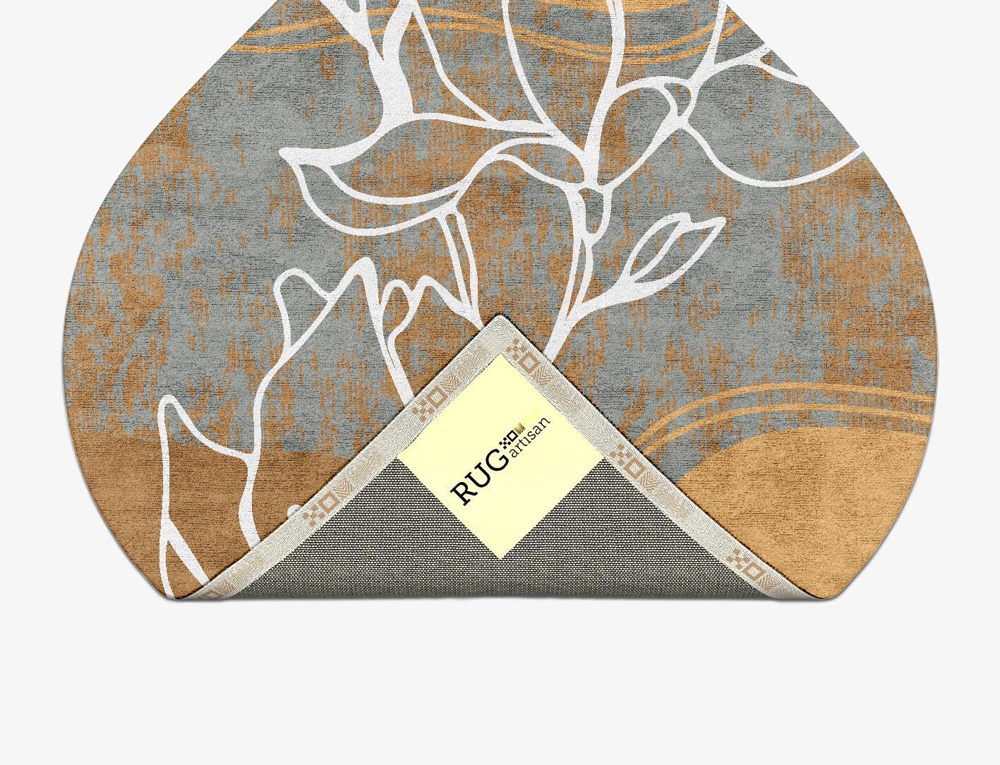 Longiflorum Field of Flowers Ogee Hand Tufted Bamboo Silk Custom Rug by Rug Artisan