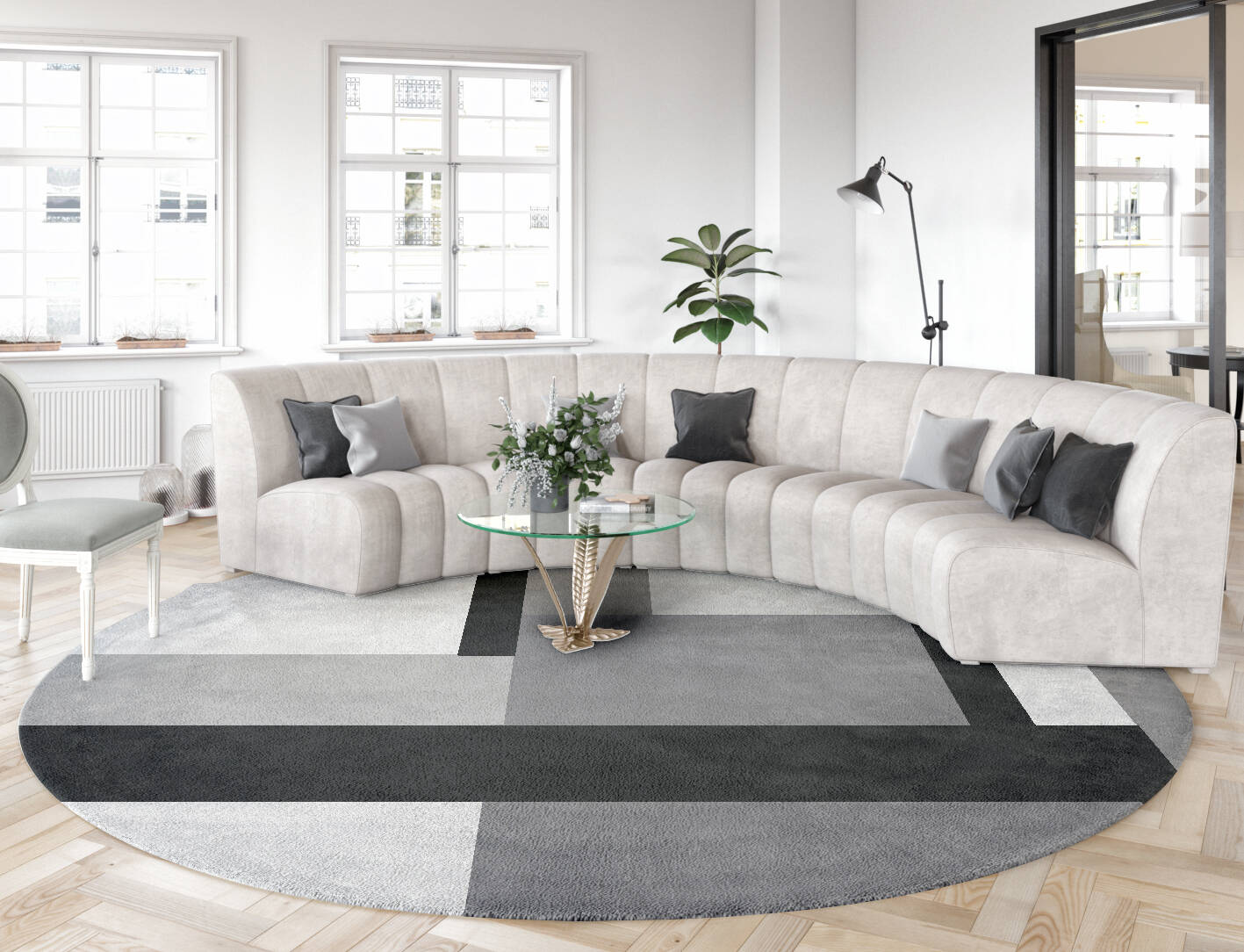 Lorn  Round Hand Tufted Pure Wool Custom Rug by Rug Artisan