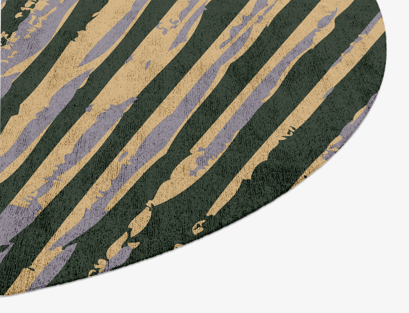 Louvre Abstract Oval Hand Knotted Bamboo Silk Custom Rug by Rug Artisan