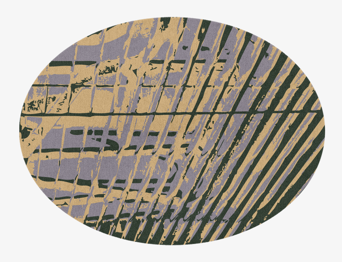Louvre Abstract Oval Hand Knotted Tibetan Wool Custom Rug by Rug Artisan