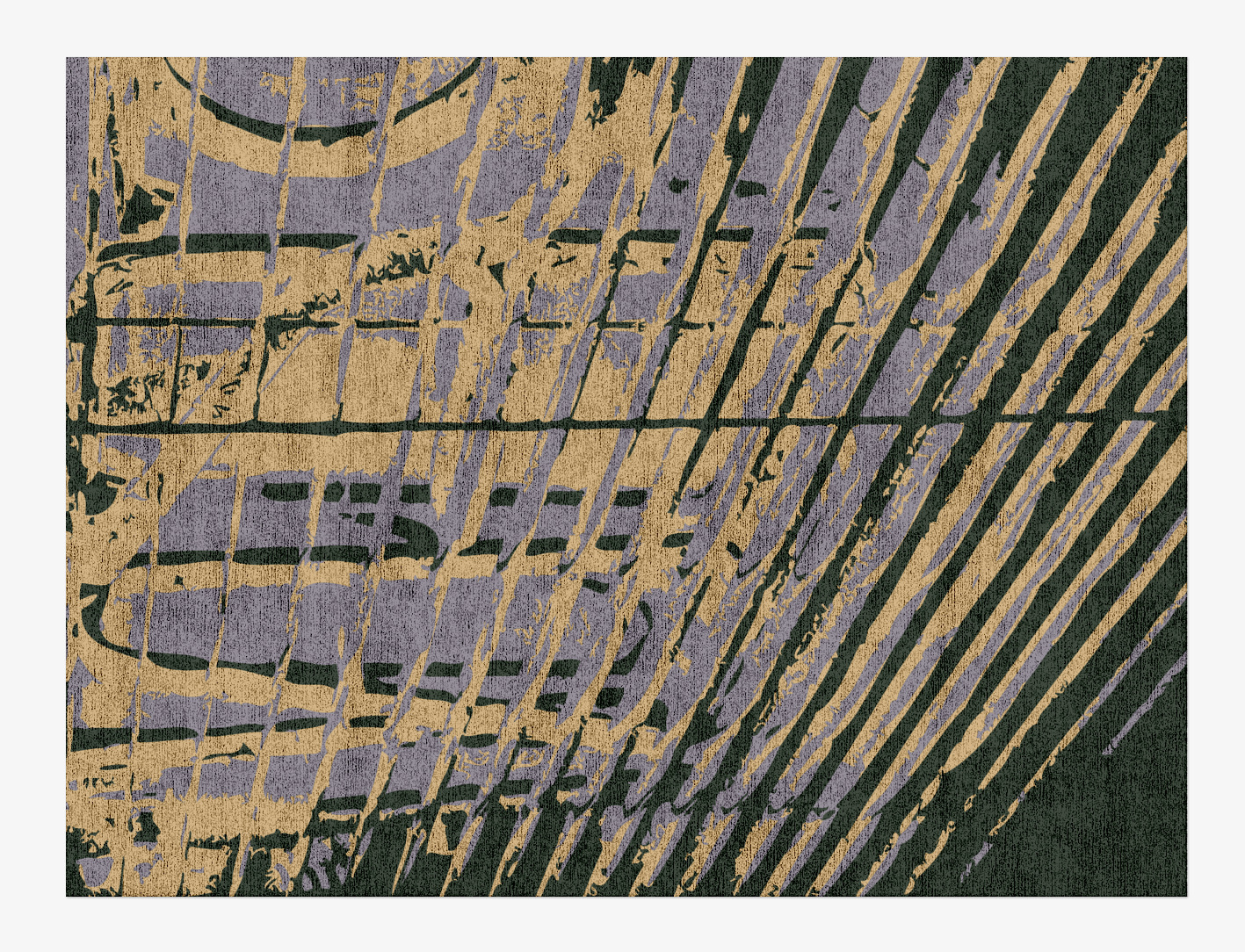 Louvre Abstract Rectangle Hand Knotted Bamboo Silk Custom Rug by Rug Artisan