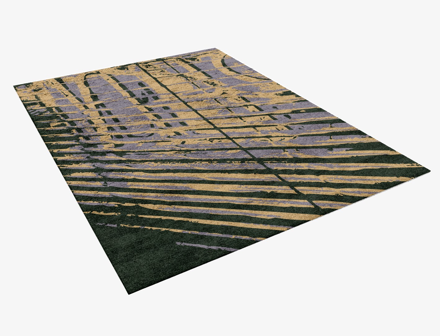 Louvre Abstract Rectangle Hand Knotted Bamboo Silk Custom Rug by Rug Artisan