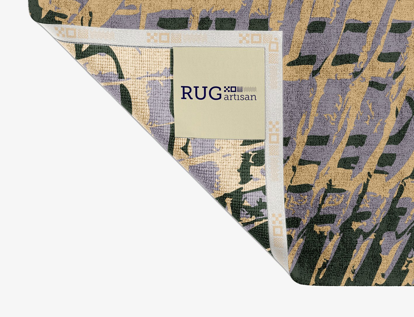 Louvre Abstract Rectangle Hand Knotted Bamboo Silk Custom Rug by Rug Artisan