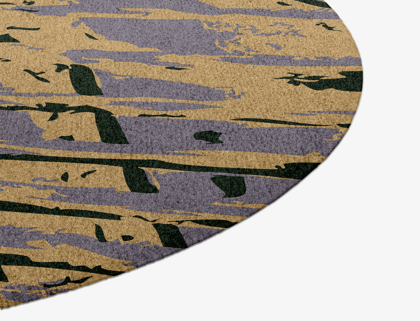 Louvre Abstract Round Hand Knotted Tibetan Wool Custom Rug by Rug Artisan