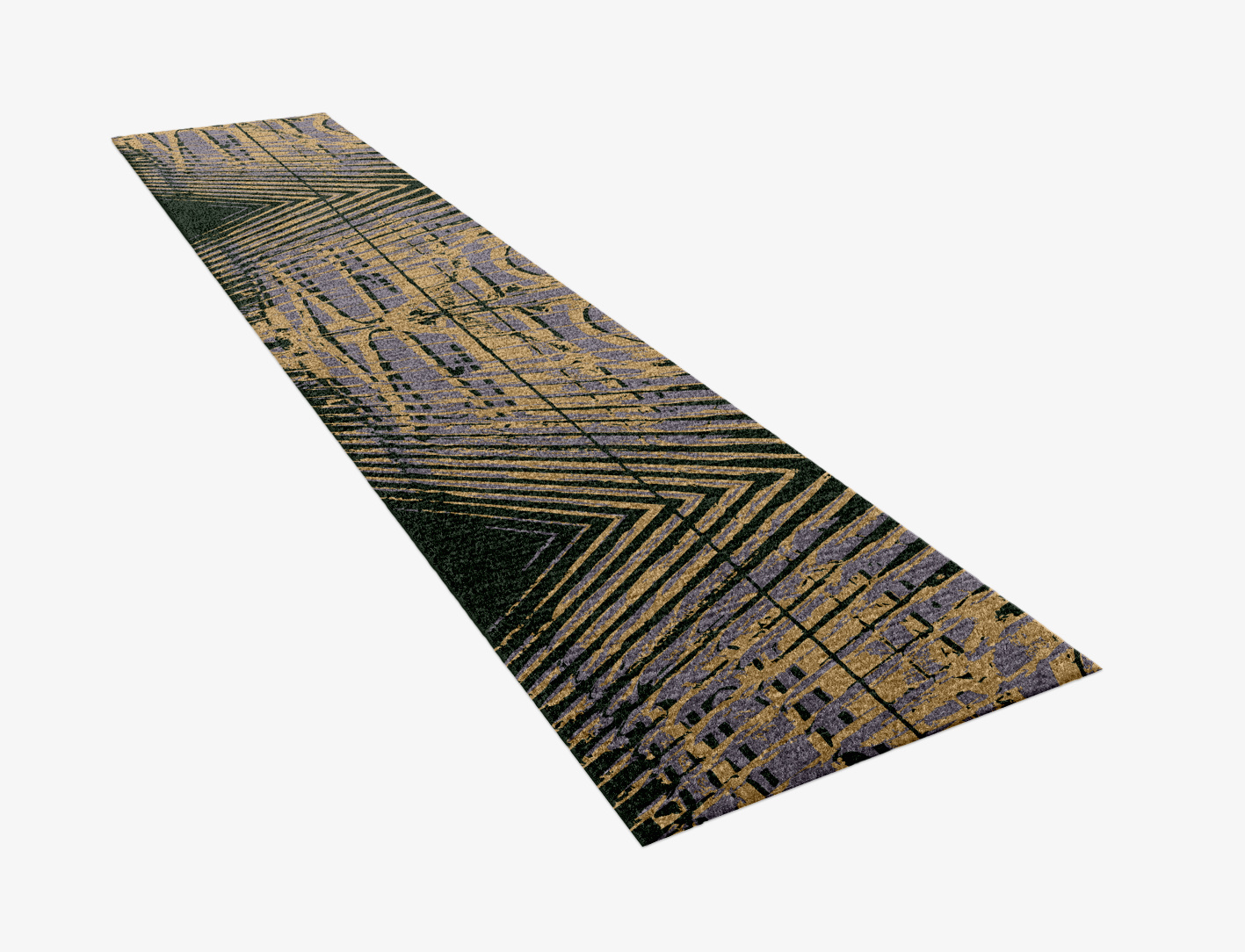 Louvre Abstract Runner Hand Knotted Tibetan Wool Custom Rug by Rug Artisan