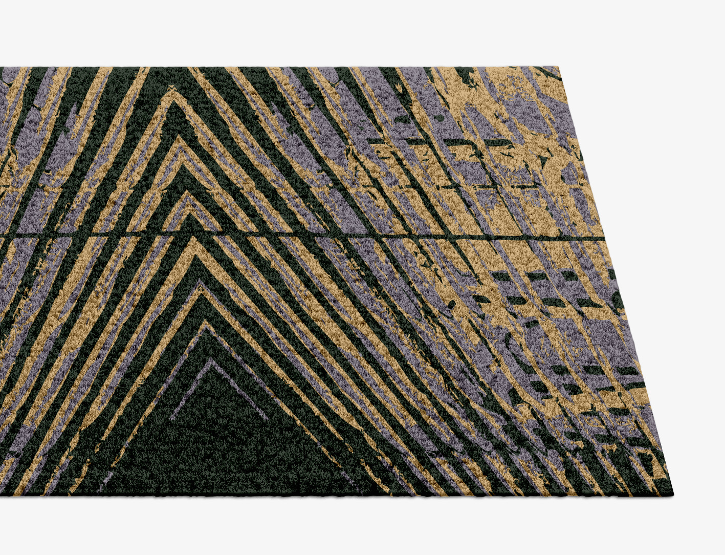 Louvre Abstract Runner Hand Knotted Tibetan Wool Custom Rug by Rug Artisan