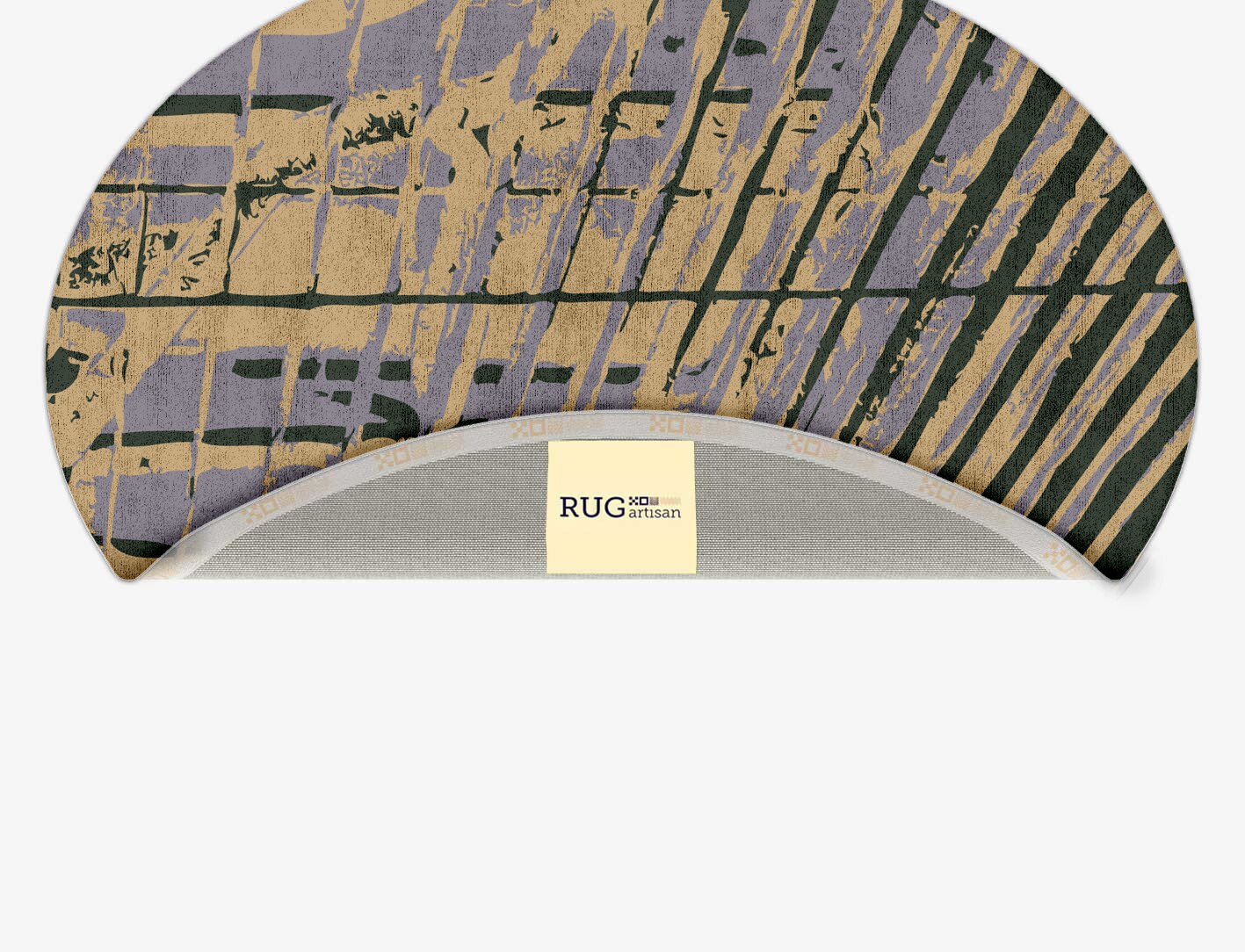 Louvre Abstract Oval Hand Tufted Bamboo Silk Custom Rug by Rug Artisan