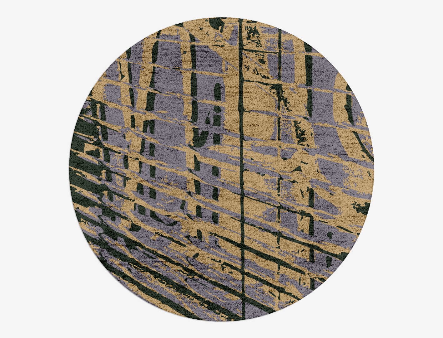 Louvre Abstract Round Hand Tufted Bamboo Silk Custom Rug by Rug Artisan