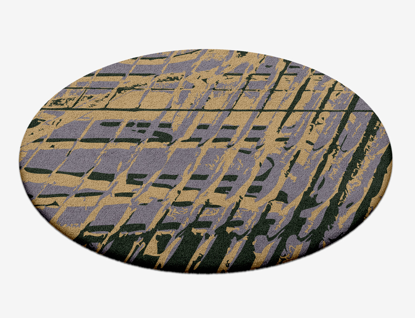 Louvre Abstract Round Hand Tufted Pure Wool Custom Rug by Rug Artisan
