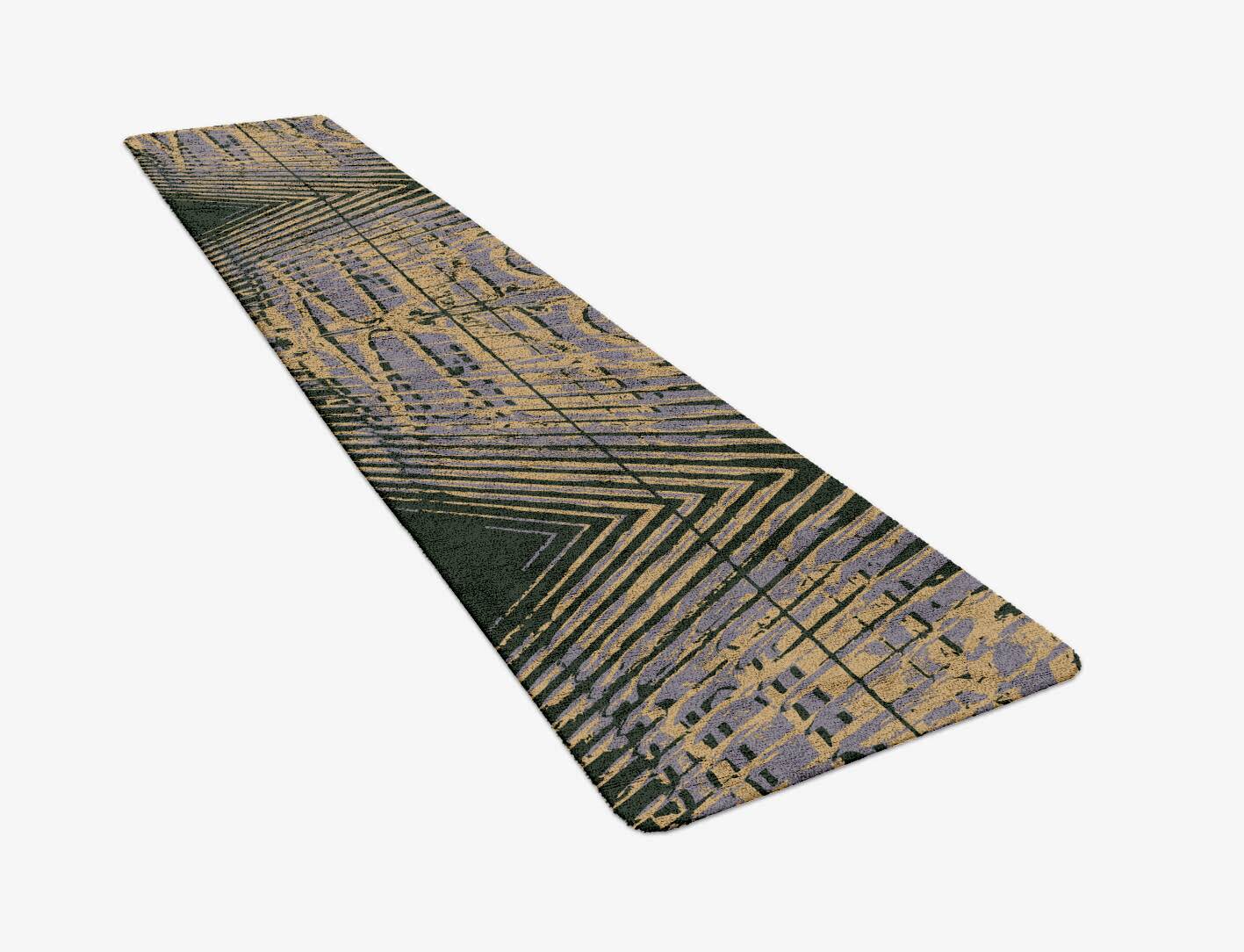 Louvre Abstract Runner Hand Tufted Bamboo Silk Custom Rug by Rug Artisan