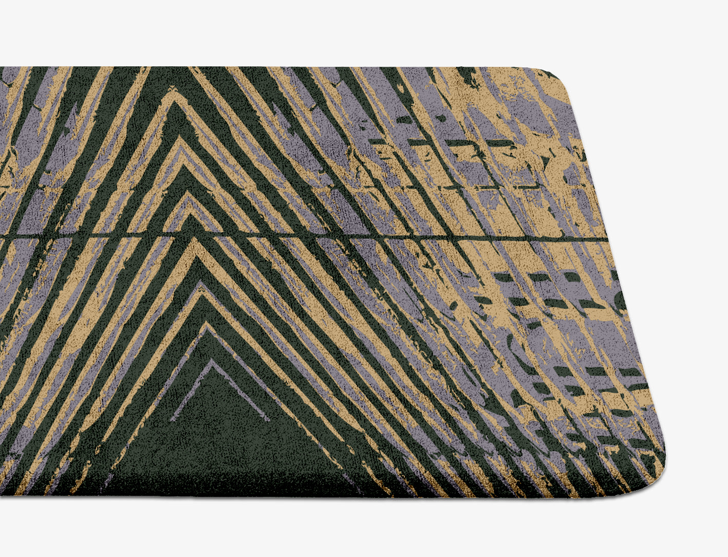 Louvre Abstract Runner Hand Tufted Bamboo Silk Custom Rug by Rug Artisan