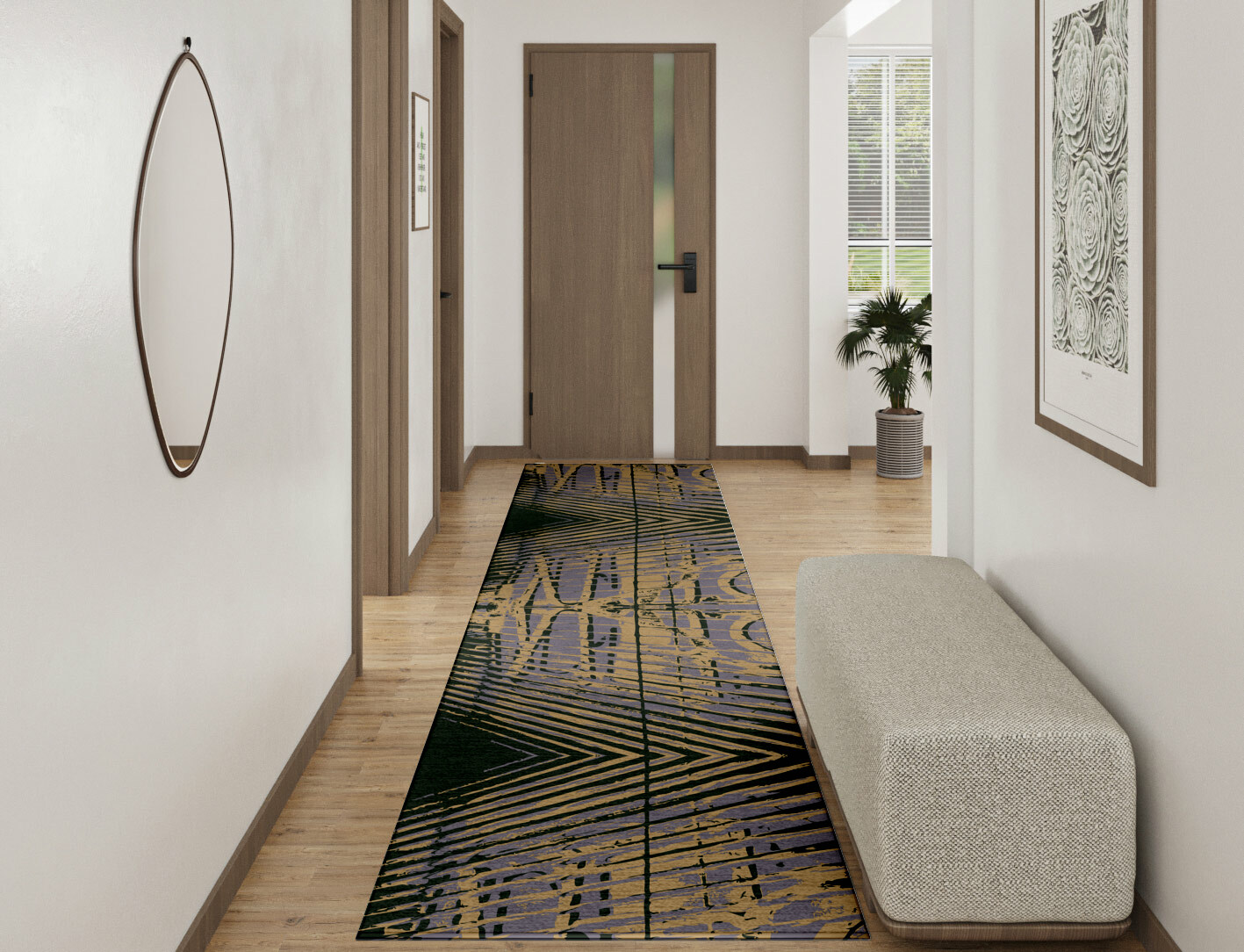 Louvre Abstract Runner Hand Tufted Pure Wool Custom Rug by Rug Artisan