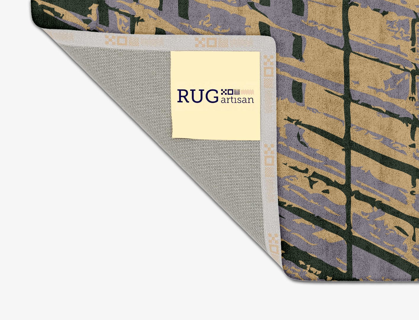 Louvre Abstract Square Hand Tufted Bamboo Silk Custom Rug by Rug Artisan