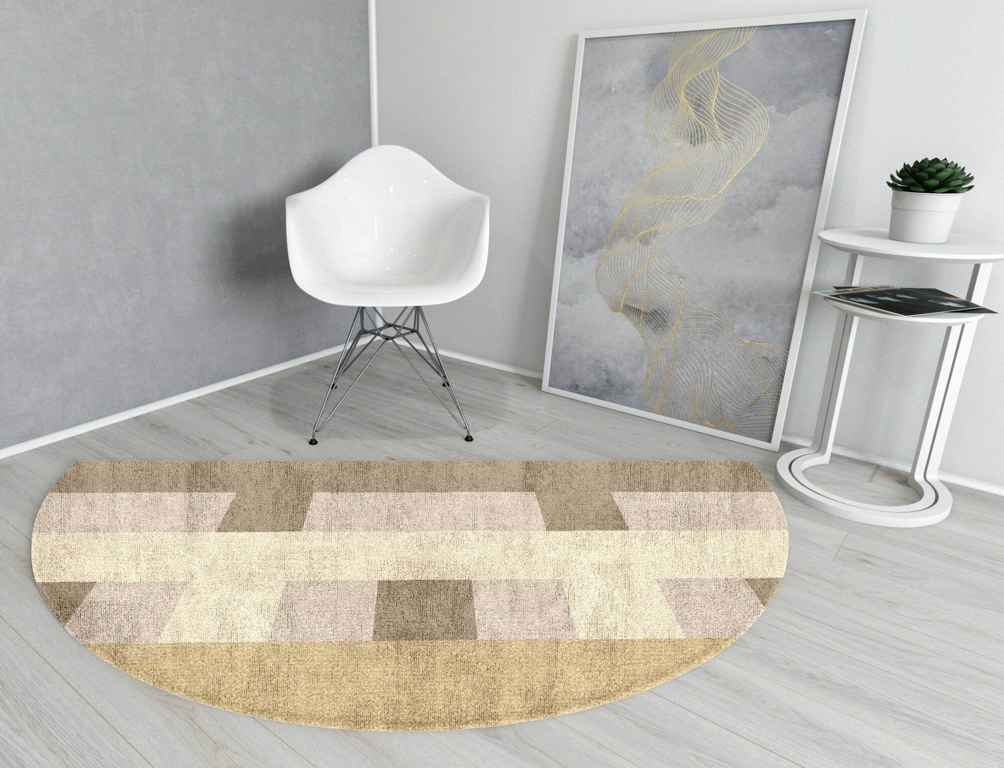Lovat  Halfmoon Hand Knotted Bamboo Silk Custom Rug by Rug Artisan