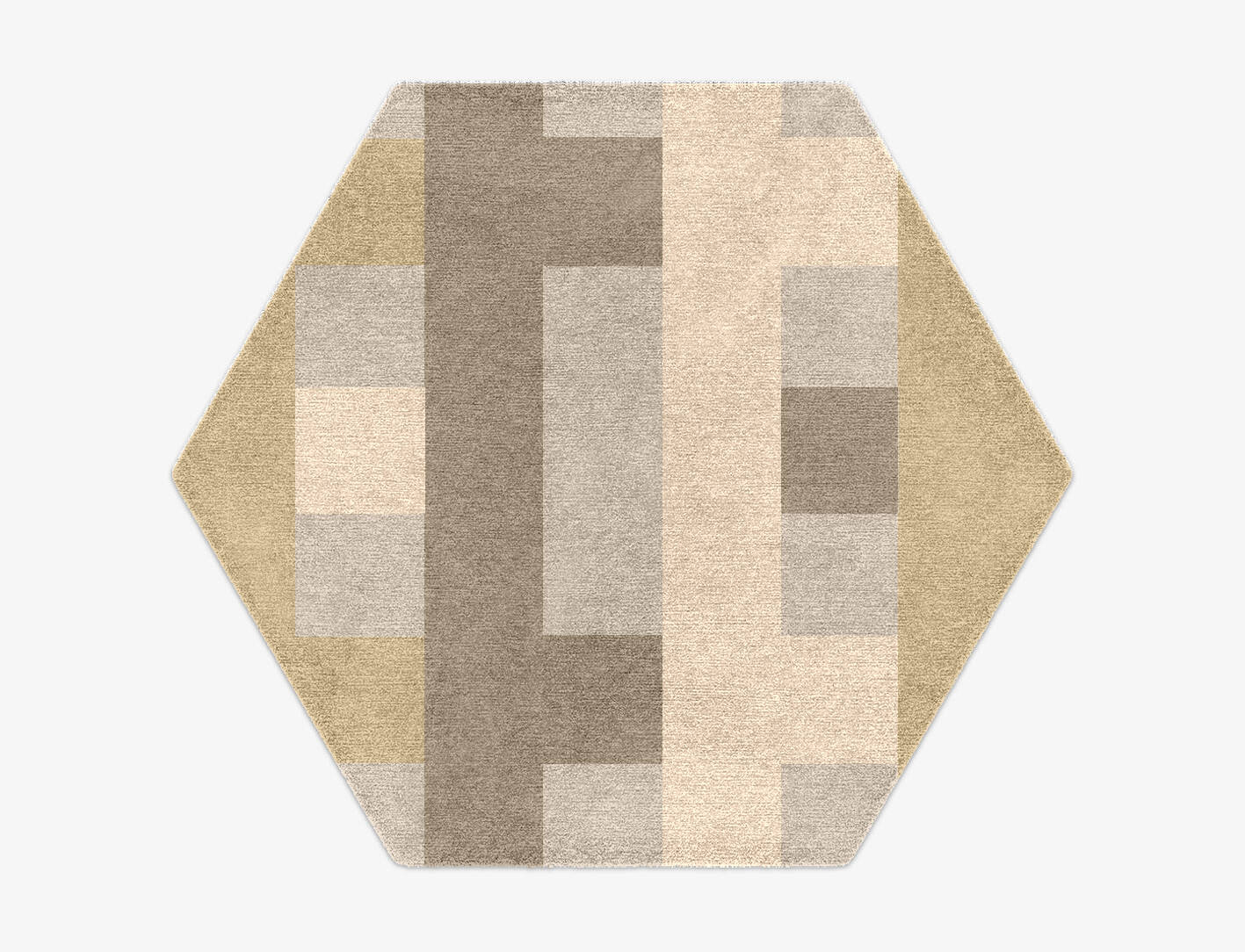 Lovat  Hexagon Hand Knotted Tibetan Wool Custom Rug by Rug Artisan