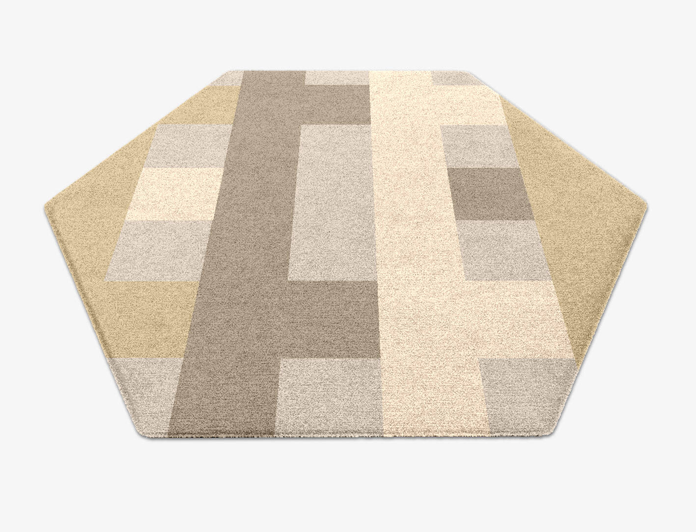 Lovat  Hexagon Hand Knotted Tibetan Wool Custom Rug by Rug Artisan