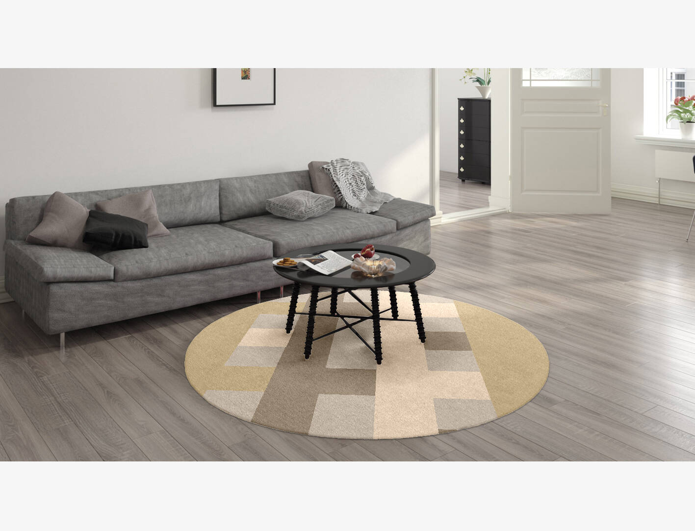 Lovat  Round Hand Knotted Tibetan Wool Custom Rug by Rug Artisan