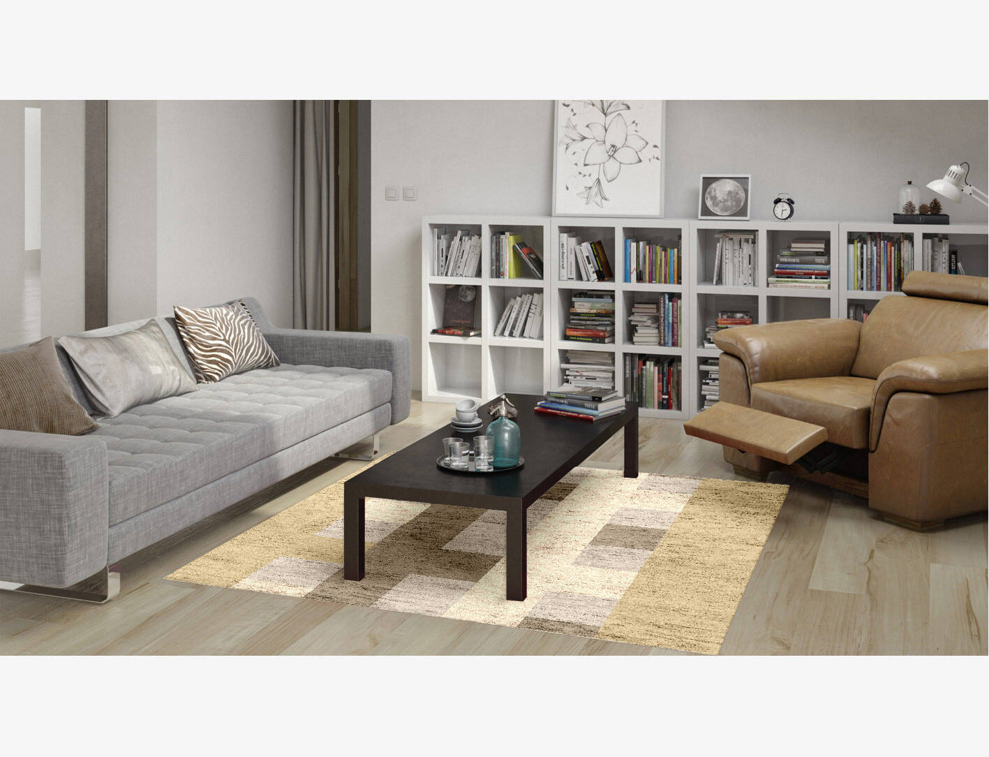 Lovat  Square Hand Knotted Bamboo Silk Custom Rug by Rug Artisan