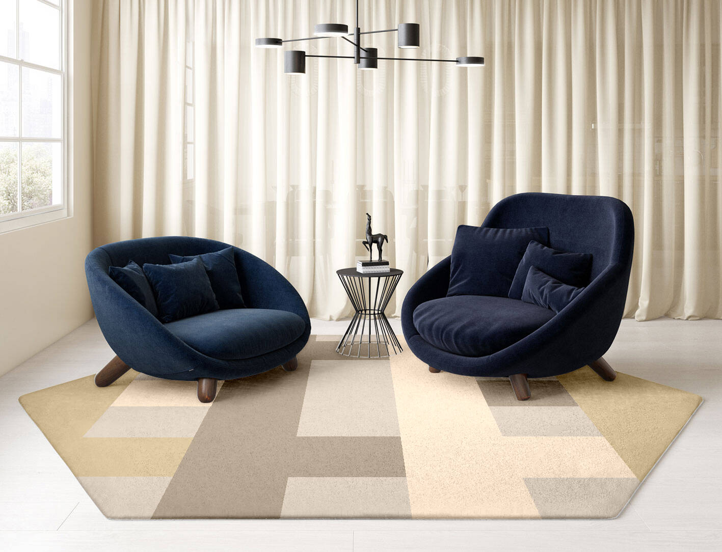 Lovat  Hexagon Hand Tufted Pure Wool Custom Rug by Rug Artisan
