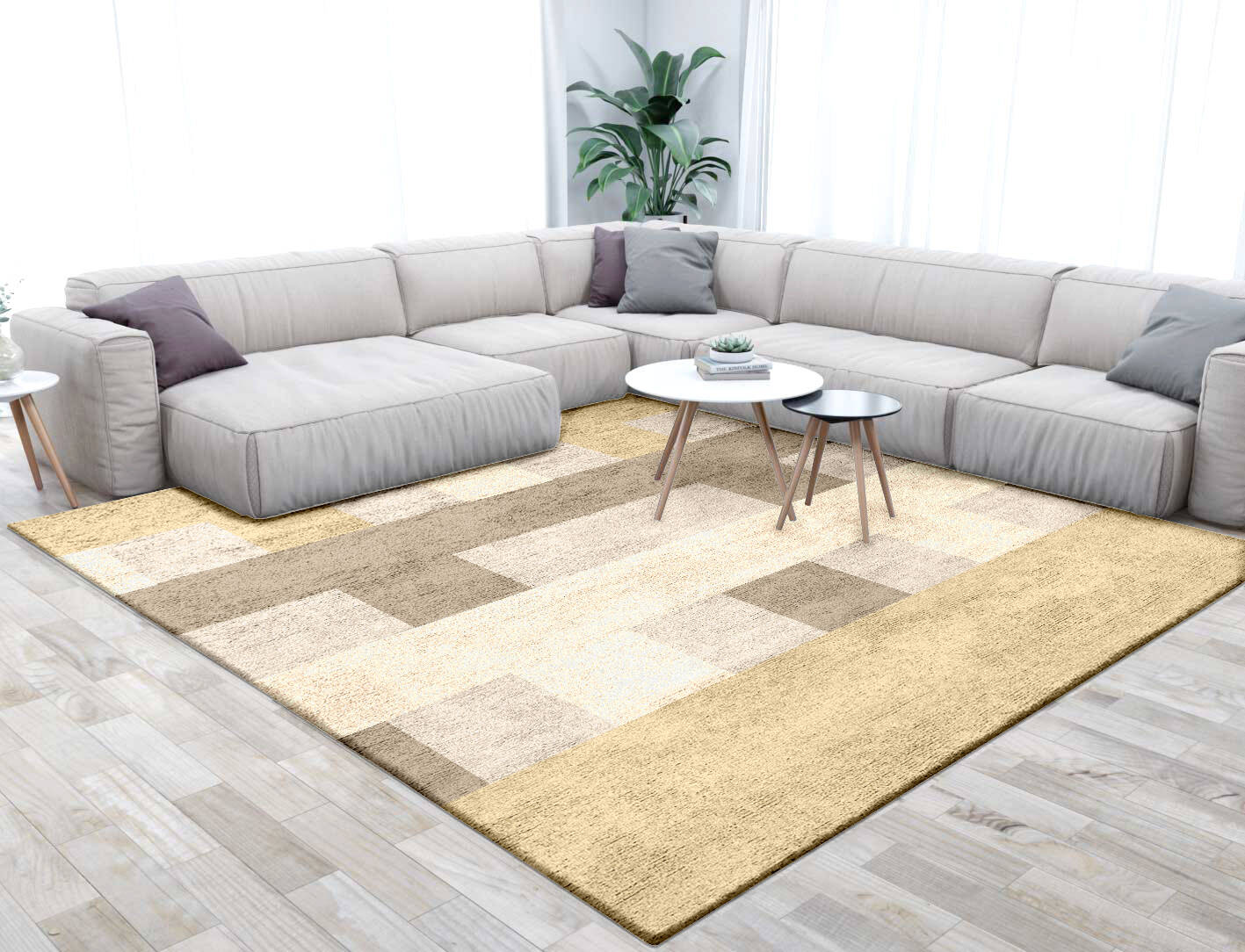 Lovat  Square Hand Tufted Bamboo Silk Custom Rug by Rug Artisan