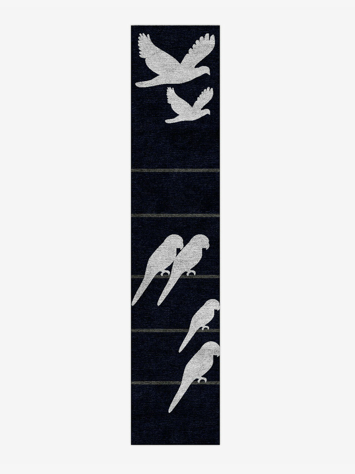 Lovebirds Kids Runner Hand Knotted Bamboo Silk Custom Rug by Rug Artisan