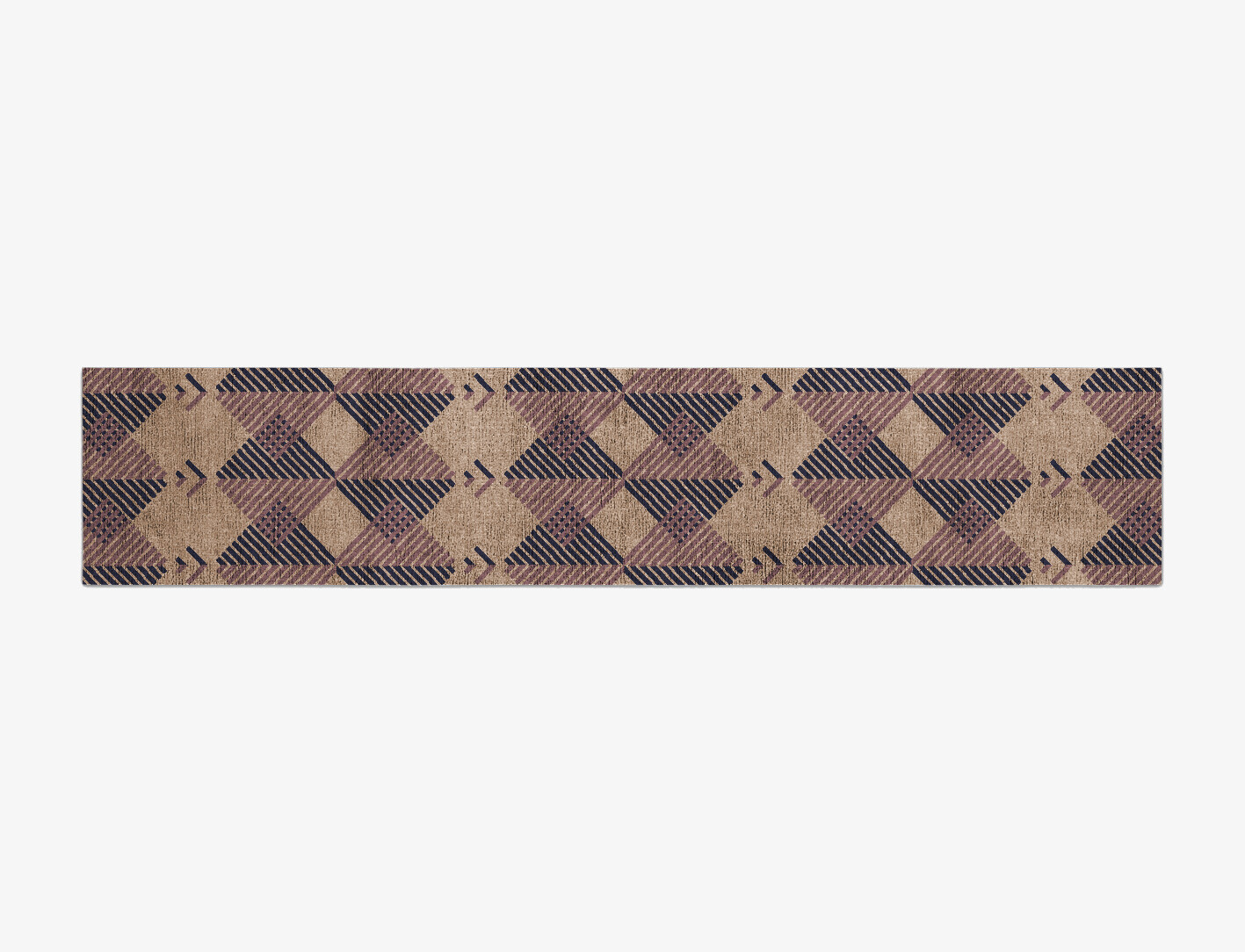 Lozenge Kids Runner Flatweave Bamboo Silk Custom Rug by Rug Artisan