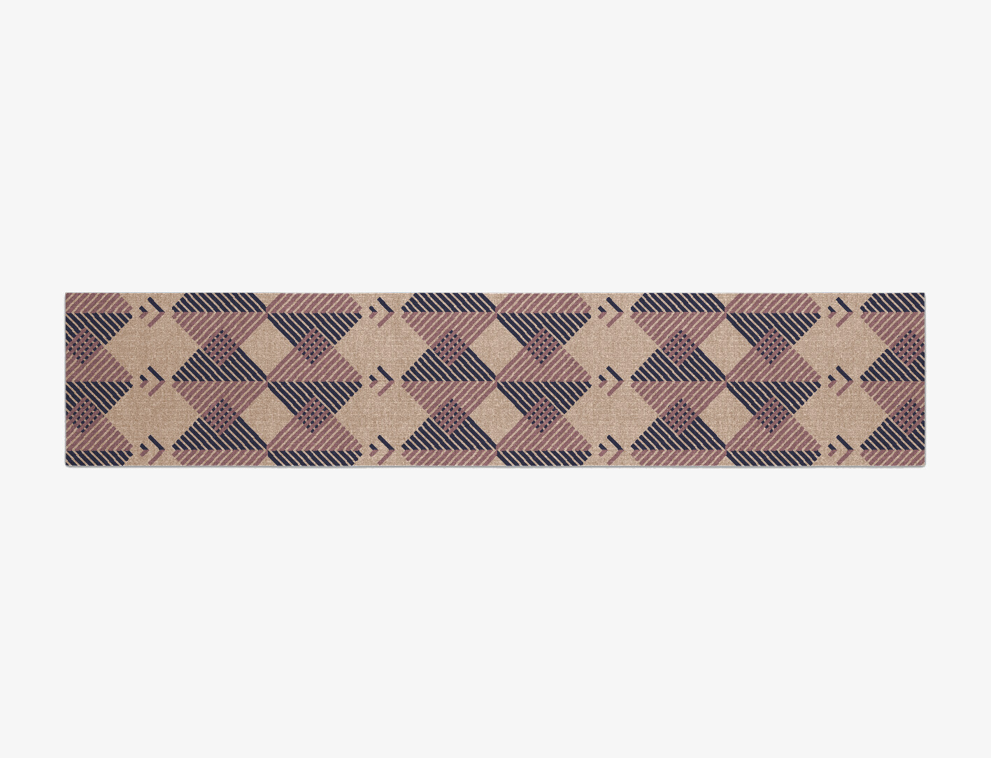 Lozenge Kids Runner Flatweave New Zealand Wool Custom Rug by Rug Artisan
