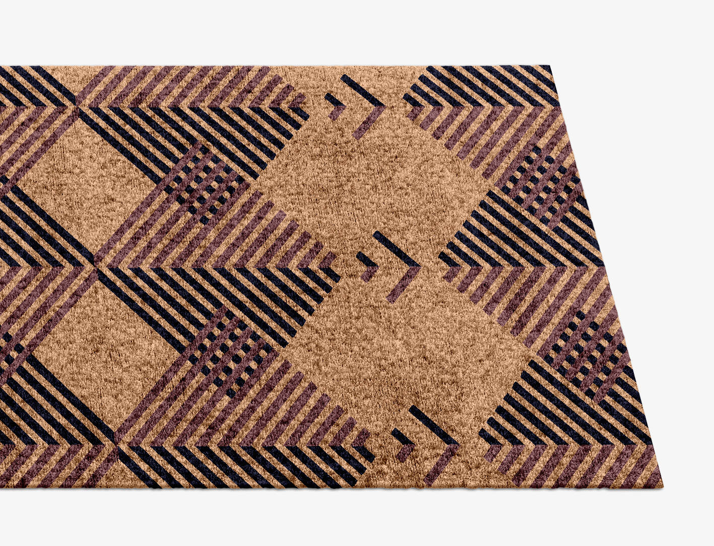 Lozenge Kid Runner Hand Knotted Bamboo Silk Custom Rug by Rug Artisan