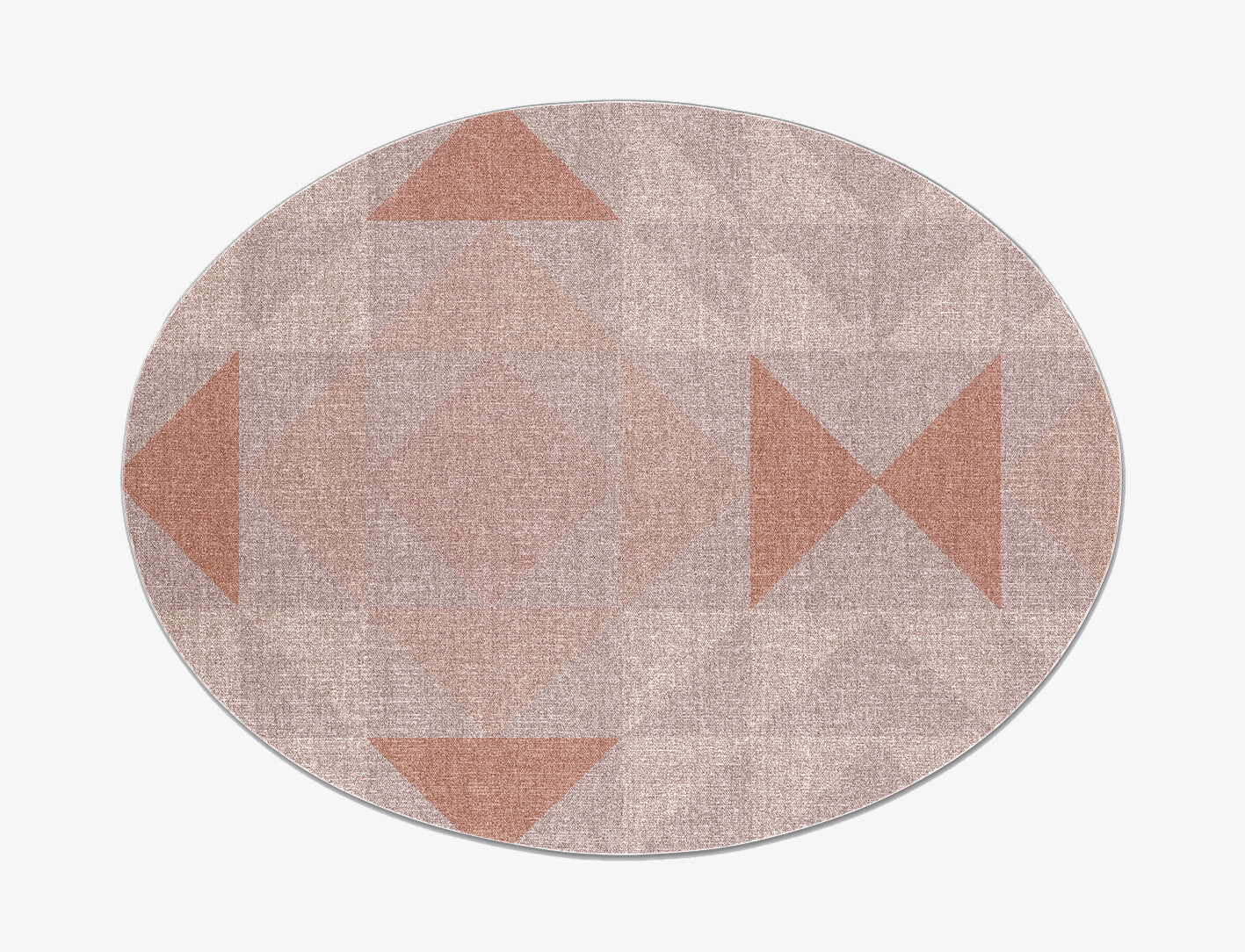 Lucent Minimalist Oval Flatweave New Zealand Wool Custom Rug by Rug Artisan