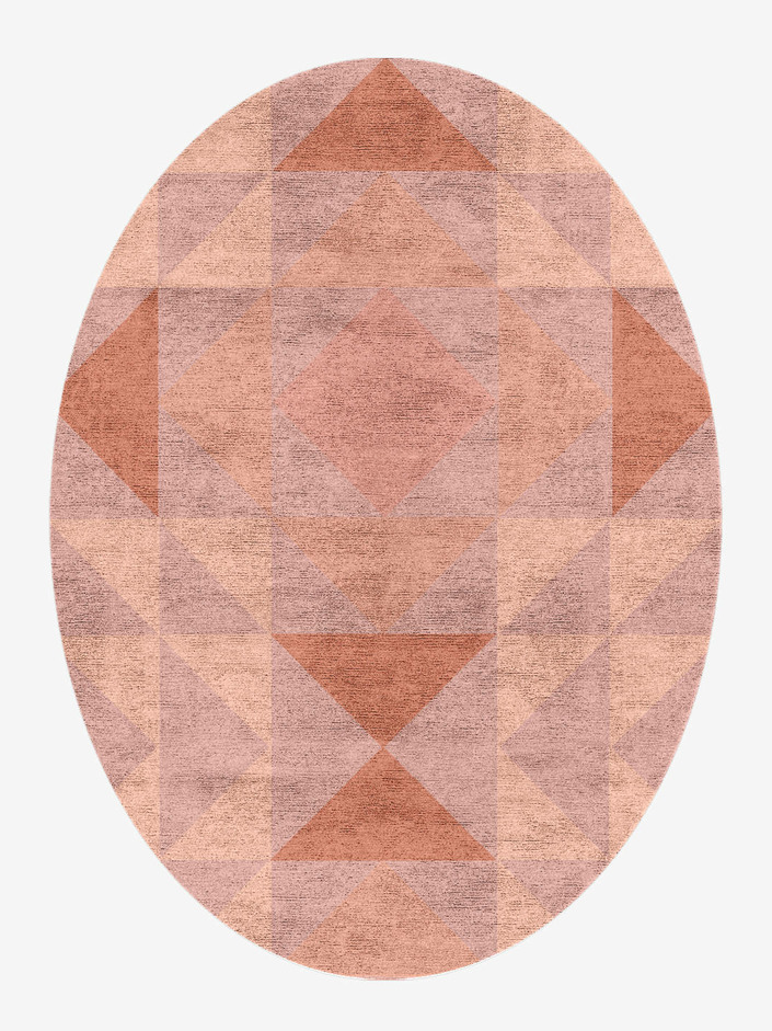 Lucent Minimalist Oval Hand Knotted Bamboo Silk Custom Rug by Rug Artisan