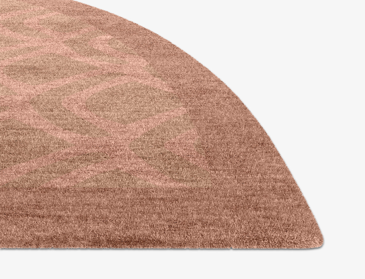 Lumos Geometric Halfmoon Hand Knotted Bamboo Silk Custom Rug by Rug Artisan