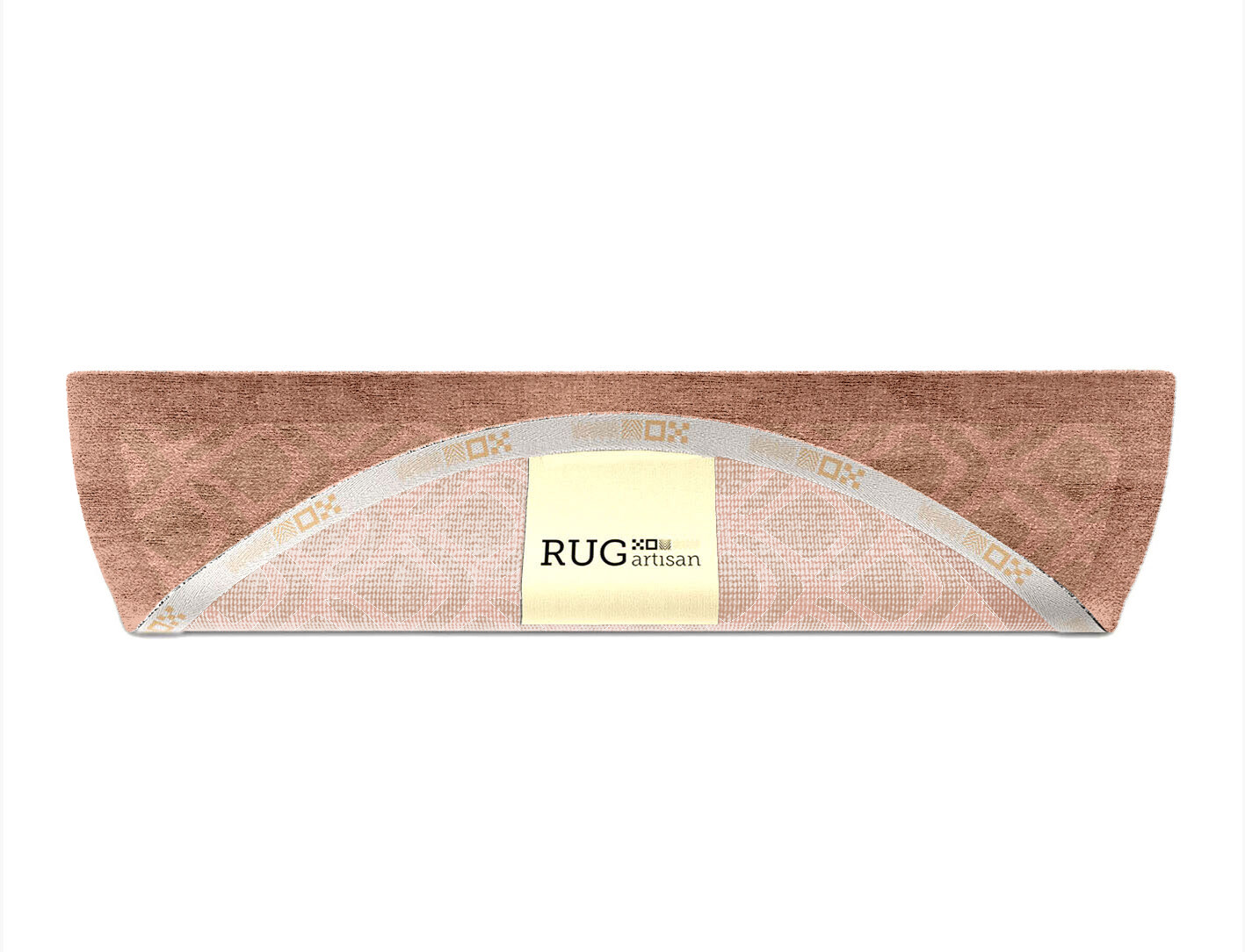 Lumos Geometric Halfmoon Hand Knotted Bamboo Silk Custom Rug by Rug Artisan