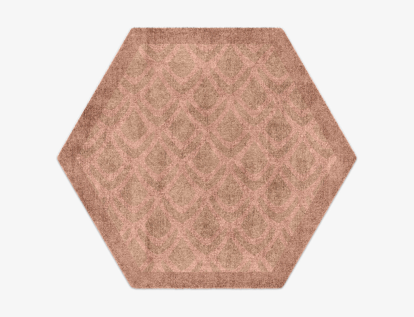 Lumos Geometric Hexagon Hand Knotted Bamboo Silk Custom Rug by Rug Artisan