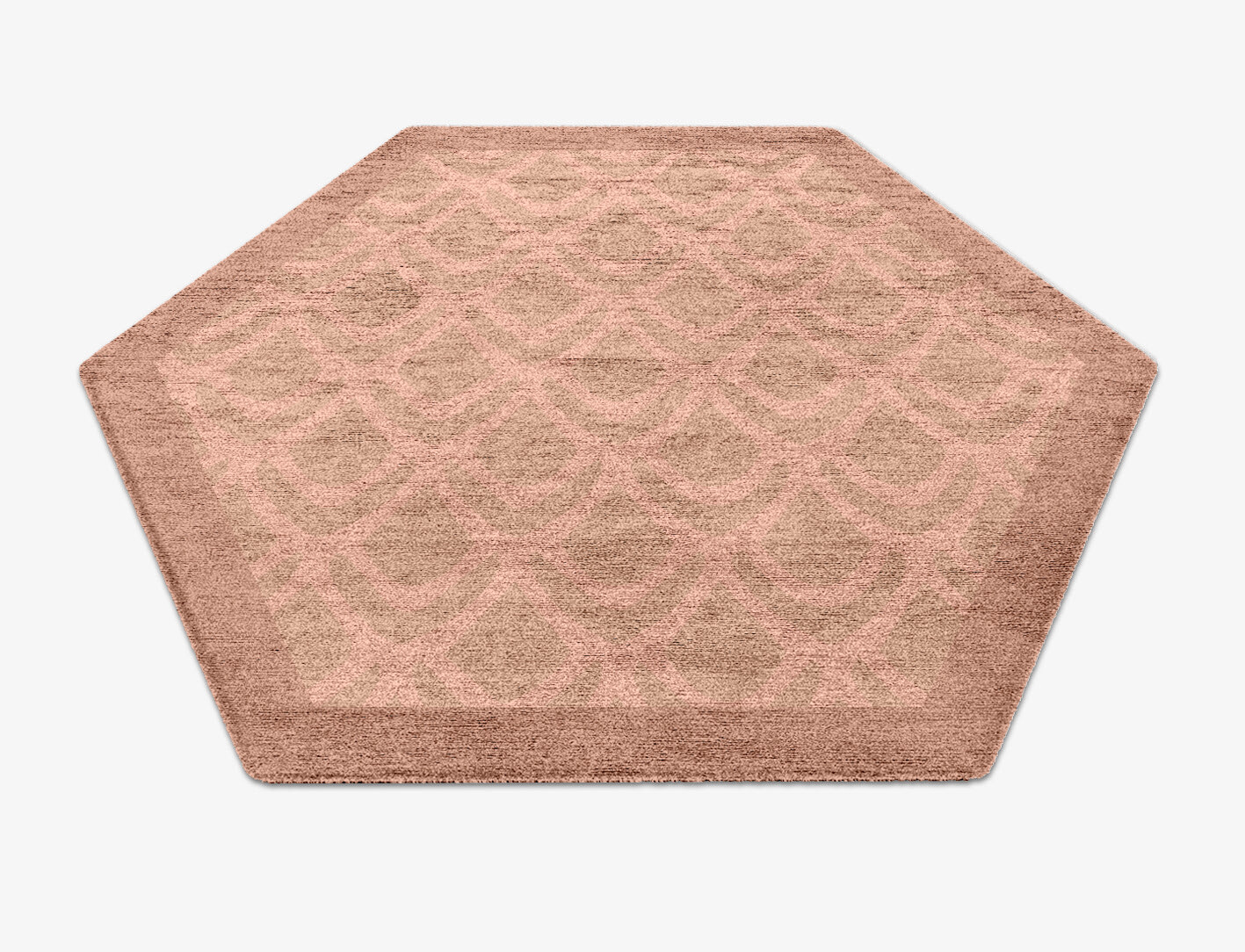 Lumos Geometric Hexagon Hand Knotted Bamboo Silk Custom Rug by Rug Artisan